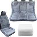 20PCS Plastic Seat Covers for Cars,Full Coverage Disposable Car Seat Covers for Keeping Front and Back Seats Clean,Universal Car Accessories Cars Seats Protector for Most Vehicles