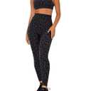 Women's Yoga Outfits 2 Pieces Workout Set High Waist Athletic Seamless Leggings with Sports Bra Gym Clothes S
