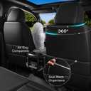 AOOG Seat Covers Custom Fit for Chevy Silverado GMC Sierra 2007-2026 1500/2500/3500 HD Crew Cab Pickup Truck Seat Cover Protector Cushion with Faux Leather Waterproof (Front Seat-BlackBlue)