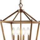 JONATHAN Y JYL7436B Pagoda Lantern Dimmable Adjustable Metal LED Pendant Classic Traditional Farmhouse Dining Room Living Room Kitchen Foyer Bedroom Hallway, 12 in, Antique Gold