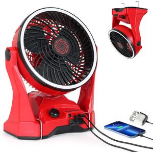 Cordless Battery Operated Fan Compatible with Milwaukee M18 18V Battery, 10 Inch Rechargeable Portable Fan with Variable Speed 4.5H Max Runtime for Jobsite Outdoor(Tool Only, Not Made by Milwaukee)
