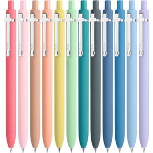 Mr. Pen- Bible Journaling Pens, 12 Pack, Assorted Color, Retractable Cute Gel Pens for Journaling, 0.7 mm, Pastel Barrel with Silver Cross Clip, Smooth Writing Aesthetic Pens for Women