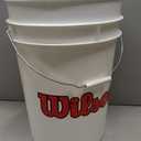 WILSON Sporting Goods Ball Bucket with Lid, White