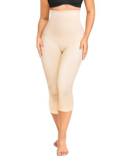 Irisnaya Women Seamless Shapewear Control Panties High Waist Trainer Tummy Butt Lifter Body Shaper Short Thighs Slimmer(X-Large, Beige)