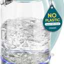 Cosori Electric Kettle, No Plastic Contact With Water, Wide Mouth For Easy Cleaning, Auto Shut Off, 1.7L Tea Kettle & Hot Water Boiler, Water Heater & Teapot, Borosilicate Glass, Green, 1500W (1.8 Quarts)