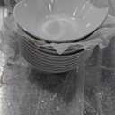 Dingion 11 Pcs Melamine White Serving Bowls 7'' x 5.3'' x 2.7'' 15 oz Oval Serving Dishes for Salad Pasta Fruit Cereal Dishwasher Dipping Ice Cream Dessert Display Garden Tea Camping Party Dinner