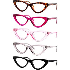 Yogo Vision Reading Glasses Readers for Women Cateye Eyeglasses and Light Spring Hinge Frame, 2.0 x