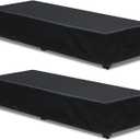 Waterproof Patio Lounge Chair Cover 2 Pack Outdoor Chaise Lounge Covers 600D Weather Resistant Material, UV Protection, Windproof Design Outside Furniture Covers 80" x 27" x 14" H,Black