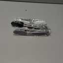 Small Silicone Tongs 7-Inch Mini Serving Tongs, Set of 3 (Black Gray White)