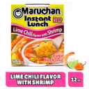 Maruchan Instant Lunch Ramen Noodles, Lime Chili with Shrimp Japanese-Style Instant Noodle Soup, Easy Meal Ready in 3 Minutes 2.25 Oz. (12 Pack) (EXP 03/11/27)