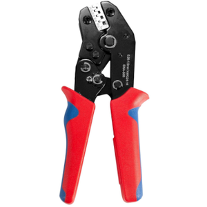 Wire Crimping Tool with Ratchet, Amliber Ratchet Wire Crimper Tool for Open Barrel Terminal Connectors, Electrical Crimping Tool for Deutsch DELPHI AMP Dupont TYCO Terminals, 24-14 AWG