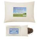 LOFE Organic Buckwheat Pillow for Sleeping with Organic Cotton Pillowcase - ' Adjustable Pillow, Breathable for Cool Sleep, Cervical Support for Back and Side Sleepers(Tartary Buckwheat Hulls)