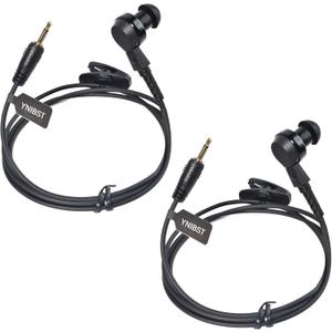 2.5mm Listen/Receive Only Walkie Talkie Earpiece Surveillance Headset in-Ear Earbud for Harris Police Radio XG25 XG75 P7300 (2-Pack)