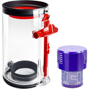 Canister Replacement for Dyson Cyclone V10 Animal/Absolute, V10 Total Clean, Cordless Vacuum Cleaner for Dyson SV12 Dust Bin Part with Filter[Part No.969509-01]