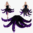 Funtery Octopus Halloween Costume Octopus Tentacles Dress Sea Witch Mermaid Cosplay Costume for Halloween Party