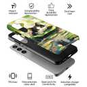 ZISKGZO Compatible for Samsung Galaxy S25 5G Case, 2 Layer Hard Shell Silicone Cover 2 in 1 Shockproof Protective Phone Case,Cute Cat Hiddening