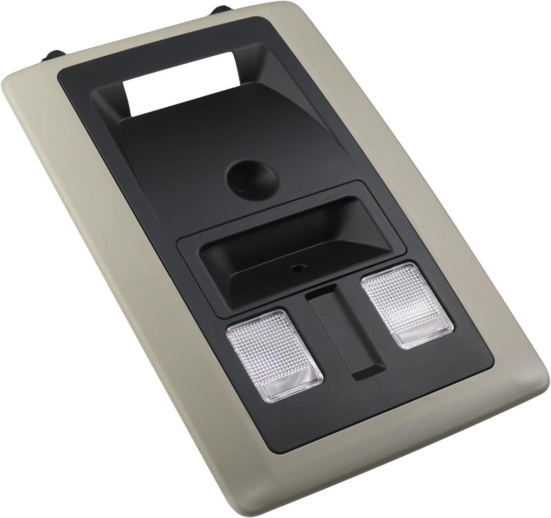 Overhead Console Housing w/Light & Lens for Interior Roof Compatible with 2009-2024 Dodge Ram 1500 2500 3500 4500 5500 Truck Accessories Parts Interior Dome Map Reading Light