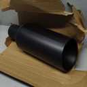 LCGP 3" Inlet Exhaust tip 6" Outlet 15" Overall Length, 3x6x15inch, Stainless Steel, Black Powder Coated Exhaust Tailpipe