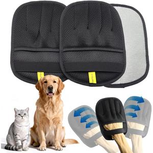 Pet Hair Remover Glove for Cats & Dogs  2025 Newly Upgraded Five-Finger Electrostatic Pet Hair Remover Glove, Reusable Pet Hair Removal Tool (Two Gloves)