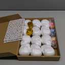 12PCS Day of the Dead Ornaments-Dia De Los Muertos Sugar Skull Decorations Crafts Kit, DIY Halloween Hanging Foam Skeleton Head Decor for Altar De Muertos Halloween Party Christmas Tree Decorations