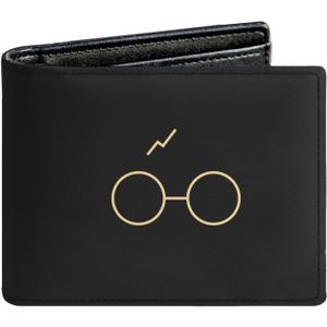 Credit Card Holder Wallet Rfid Blocking Kids Boys Bifold Teen Cool Cute for Cash with ID Window Cardholder Teenage Teenager, Eyeglass (Black)