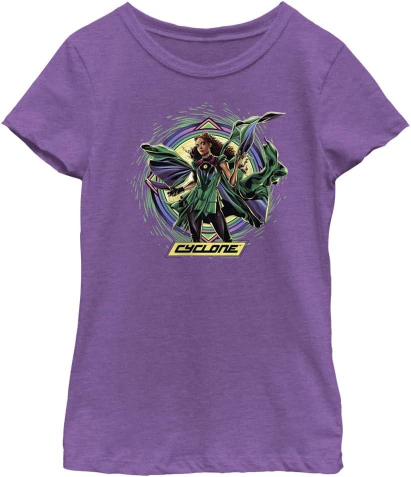 DC Comics Black Adam Cyclone Circle Girls Short Sleeve Tee Shirt (X-Large, Purple Berry) DC Comics Black Adam Cyclone Circle Girls Short Sleeve Tee Shirt (X-Large, Purple Berry)