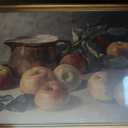 Gold Framed Wall Art Vintage Harvest Apples Still Life Canvas Art Farmhouse Fruits Picture Wall Decor Antique Prints Rustic Paintings Country Artwork for Bedroom Bathroom Living Room 16x24 Inch