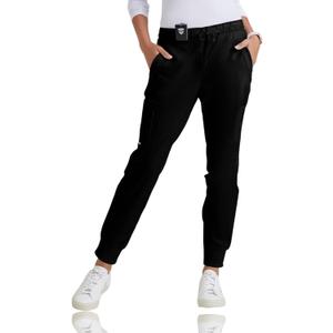 BARCO Grey's Anatomy Scrubs - Kira Scrub Jogger for Women, Yoga Style Mid-Rise Soft Touch Fabric Women's Scrub Pant (Medium Petite, Black)