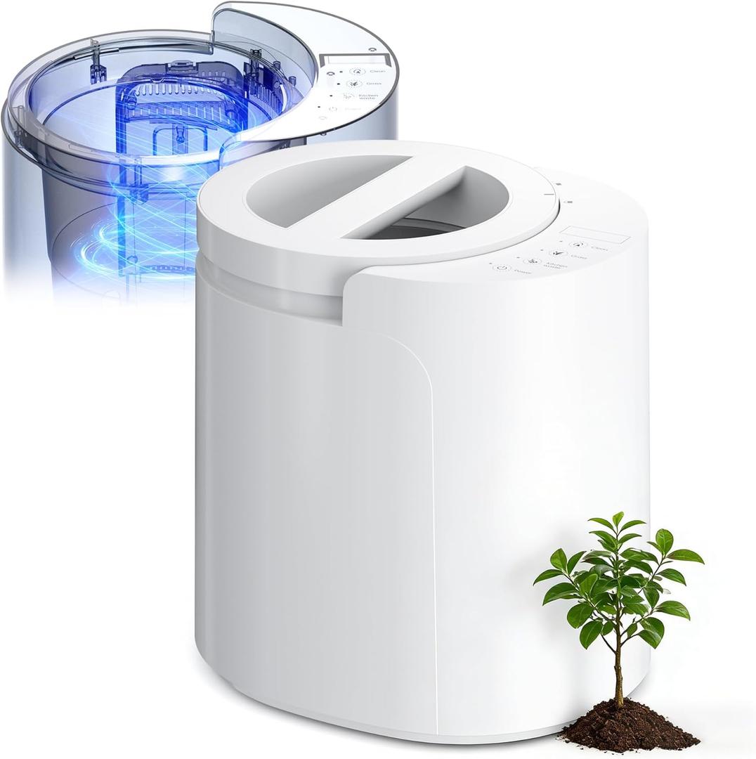 LUBBYGIM Electric Composter for Kitchen, 2.5L Smart Countertop Compost Bin, Auto-Cleaning & Odorless & Low Noise & Turn Food Waste into Fertilizer, Indoor Electric Food Waste Composter for Home Use
