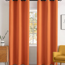 MIULEE 2 Panels Orange Blackout Curtains Room Darkening Thermal Insulated Fall Drapes Solid Window Treatment Set Grommet Top Light Blocking Curtain for Living Room/Bedroom 42x84 inch