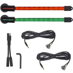Yak-Power 10 Inch LED Light Kit, 2-Piece, Red & Green Lights for Kayaking | YP-LEDK-RG210
