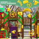 5 Pack Kids Playground Accessories Set Swingset Steering Wheel Plastic Telescope Safety Handles Telephone Toy for Outdoor Playhouse Playset (Color Set 4)