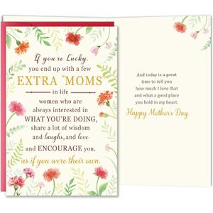 2 x Mother’s Day Card for Bonus Mom, Mom Mothers Day Card Gift from Husband Stepchild, Heartfelt Stepmom Appreciation Cards