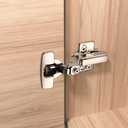 Furniware 10 Pack Frameless Inset Soft Close Cabinet Hinges, Speed Control 4D Adjustment Self Close European Hinges, Stainless Steel Kitchen Cabinets Hinges Clip-On, 45~110° Open Angle