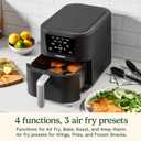 Cuisinart CompactMax 8-Quart Basket Air Fryer for Large Family Meals, Compact Ceramic Countertop Fits a 4.5-lb Chicken, 4-in-1 Air Fry, Roast, Bake & Keep Warm, Easy-Clean Dishwasher-Safe, AIR-210