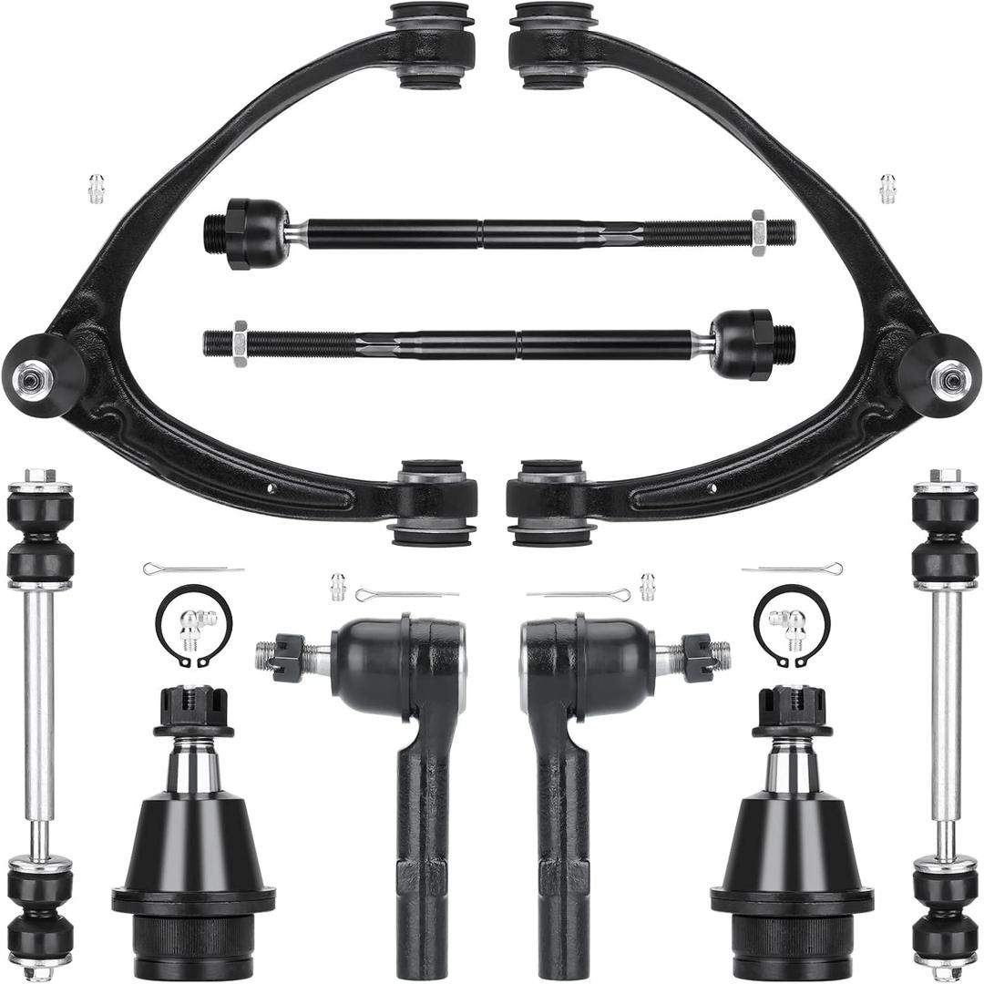 10PCS Front Upper Control Arms for Escalade Chevy Silverado Avalanche Suburban 1500 Tahoe GMC Sierra 1500 Yukon 2007-2014 | w/Ball Joints Suspension Kit Replaces K80669 K700432