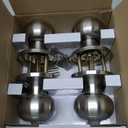 CML Hardware (2 Pack) Entry Door Knob, Keyed Different Door Lock Sets in Solid Stainless Steel for Entrance, Exterior and Interior, Round Ball Handle