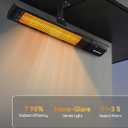 Carbon Infrared Electric Outdoor Patio Heater, Smart App-Controlled with Remote On/Off & Timer for Living Room, Bedroom, Garage, Office