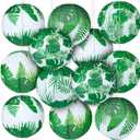 Panelee 12 Pcs Tropical Party Decorations Palm Leaves Paper Lanterns 8 Inch Hawaii Luau Summer Hanging Round Lanterns Decorations for Tropical Party Indoor Outdoor Decor