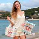 2 x Beach Bag, Travel Beach Bags for Women, Waterproof Sandproof Wet Bag (Rainbow)