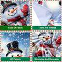 3pcs Christmas Door Cover Porch Signs Christmas Front Door Decorations Merry Christmas Door Banner Xmas Tree Backdrop for Winter Holiday Party Indoor Outdoor Decor Supplies, Blue - Snowman