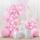 PartyWoo Light Pink Balloons 140 pcs Different Sizes of 18 12 10 5 Inch Pastel Baby Pale Pink Balloon Arch Kit Garland for Baby Shower Valentine's Day Princess Birthday Party Decorations Pink-Q05 | 18 12 10 5 Inch Balloons for Baby Shower Gender Reveal Birthday Princess Baby Wedding Girl Party Decorations Pink-Q05