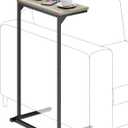 TUTOTAK C Shaped End Table, Small Side Table, 28.7 inch Tall Couch Table, Sofa Table, Living Room, Bed Room, Greige TB01BG071