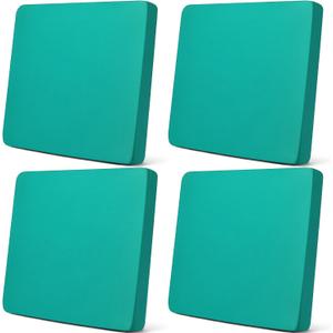 Newwiee Set of 4 Stretch Outdoor Patio Cushion Covers Sofa Couch Seat Chair Slipcovers Waterproof Cushion Cover Replacement Furniture Protector for Pets Washable(Seat Cover,Turquoise)