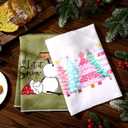 Christmas Kitchen Towels Set of 2 Xmas Tree Snowman Dish Towels 18 x 26 Inches Drying Dishcloth Winter Holiday Christmas Tree Decorations Bathroom Farmhouse Home Decoration