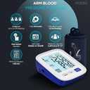 Upper Arm Electronic Blood Pressure Monitor, 9-17 Inches Cuff for Medium to Large Arms, Accurate Automatic Digital BP Machine for Home Use, Large Backlit Screen, 3 Users,199 Memories Each