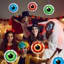 Baquler 12 Pcs 12 Inch Halloween Eyeball Paper Lanterns Spooky Hanging Decoration Eyeball Lanterns for Home Garden Indoor Outdoor Summer Halloween Party Decoration Supplies