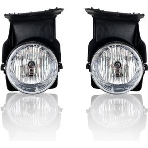WILD BEAR Fog Lights Fits for 2003-2006 GMC Sierra 1500 2500 3500/2007 GMC Sierra Classic (Not fit for Denali|C3 Models) w/ H10 12V 45W Halogen Bulbs