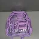 Clear Backpack with Pencil Case, Heavy Duty PVC Transparent Backpack with Reinforced Bottom & Multi-pockets for Kindergarten Primary College Workplace Security