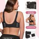 As Fairy Full Coverage Bras for Women No Underwire Supportive Wireless Plus Size Bra Seamless Comfort Bralette (Black), 40D